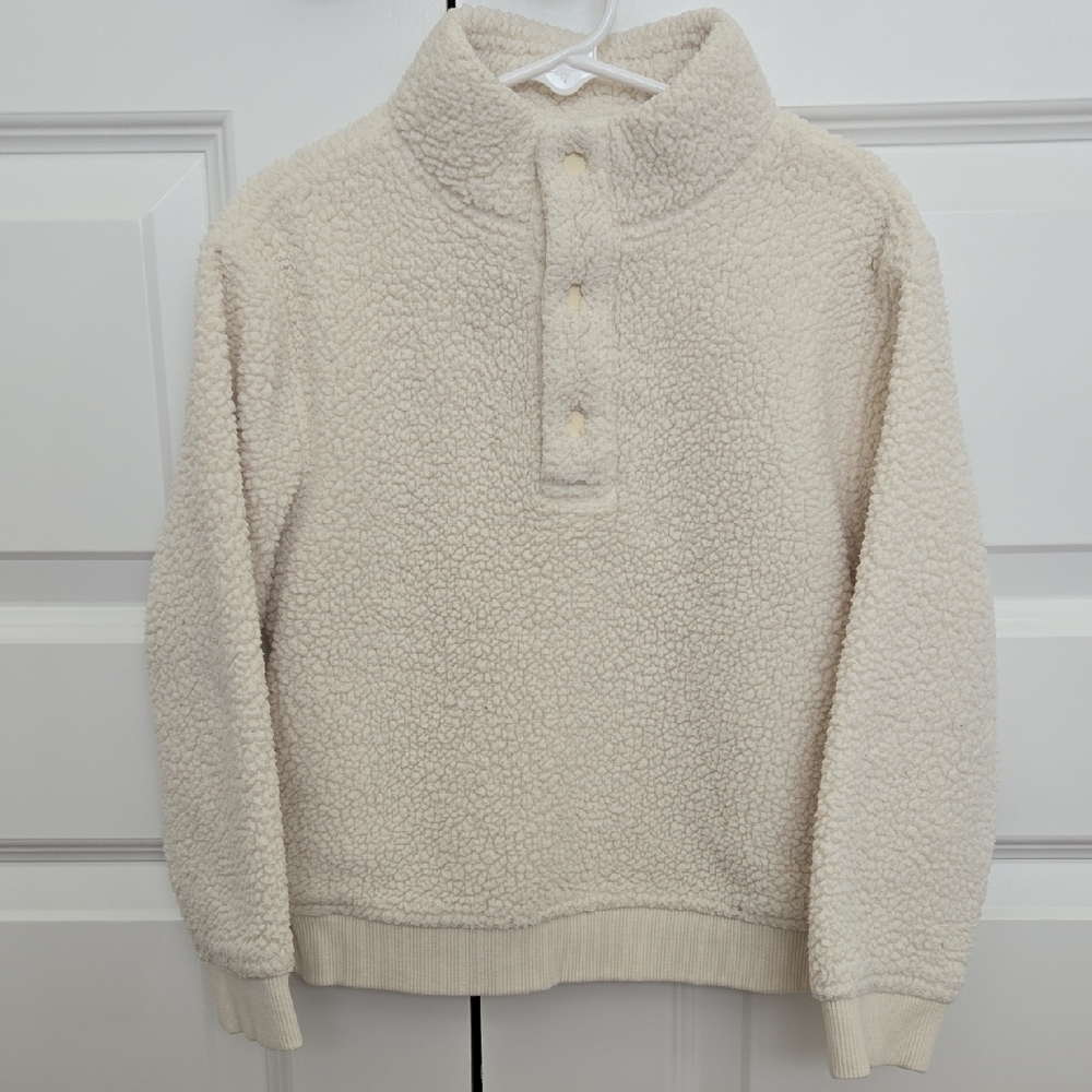 Janie and Jack Boys Ivory Fleece Pullover 5